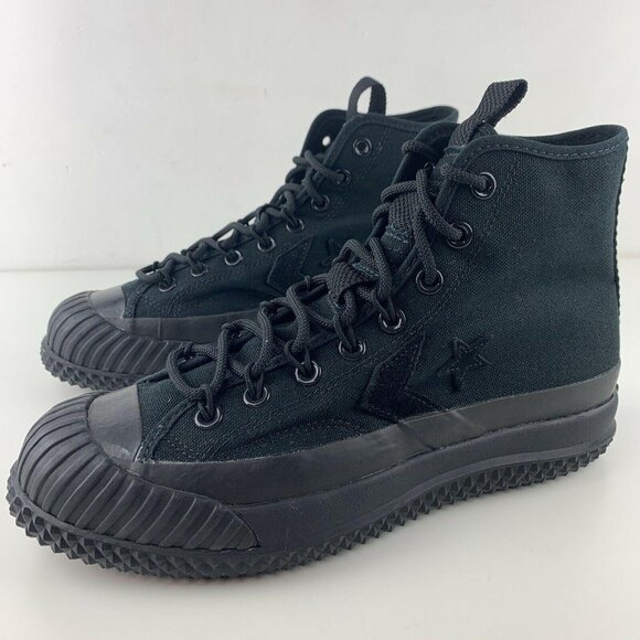 Converse High Tops Mens Size 9 Bosey MC Womens 10.5 Triple Black Water Repellent - Picture 2 of 10